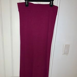 Burgundy Maxi Skirt for Winter